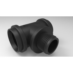 25mm X 3/4" Male T, Bag of 20
